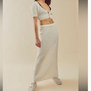 NWOT Free People Double the Fun Set - Size Medium Skirt & Top Z328
